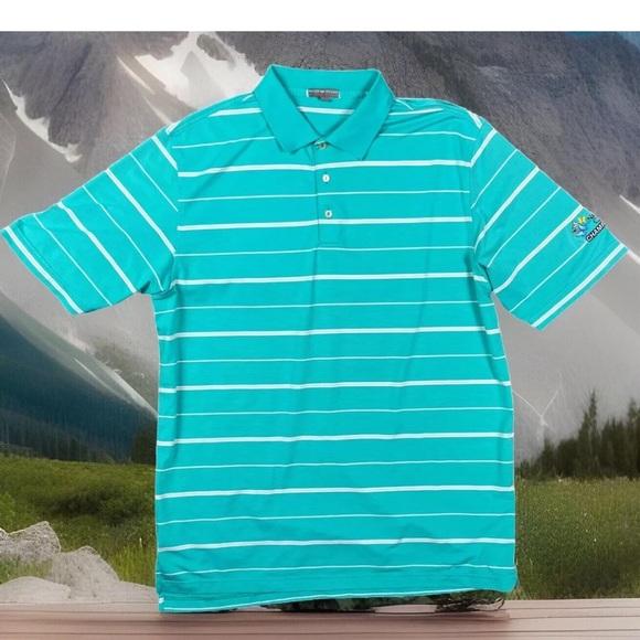 Peter Millar Summer Comfort Golf Polo Men Performance Nationwide Memorial Tour - Picture 2 of 5